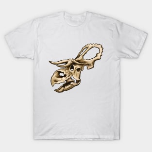 Dinosaur Skull Nasutoceratops Sticker T-Shirt